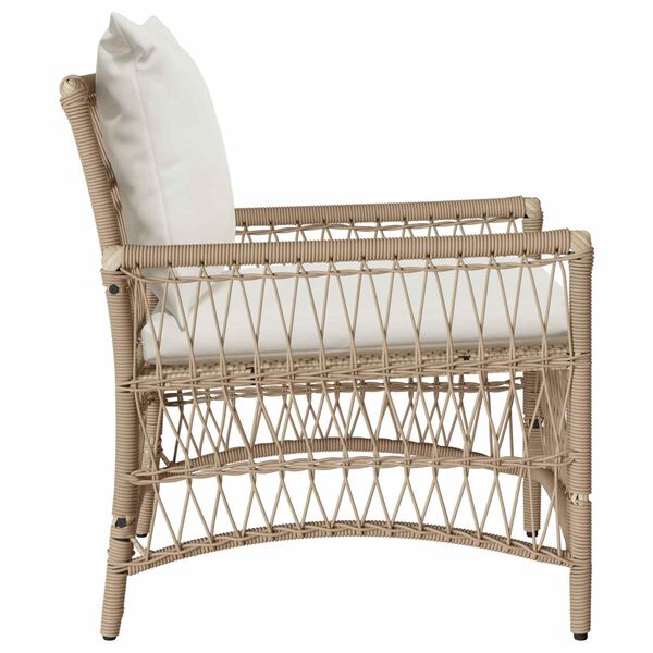 vidaXL Garden Chair Beige 60 x 70 x 78cm Poly Rattan