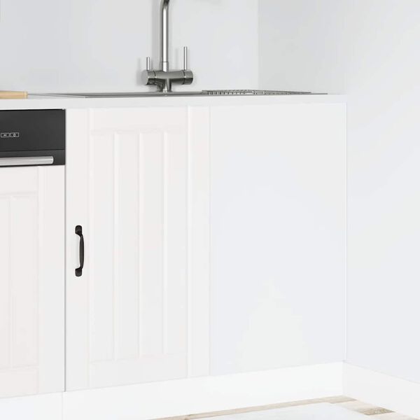 vidaXL Kitchen Base Cabinet Lucca White Engineered Wood