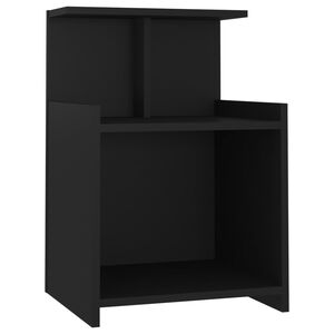 vidaXL Bed Cabinet Black 40x35x60 cm Engineered Wood