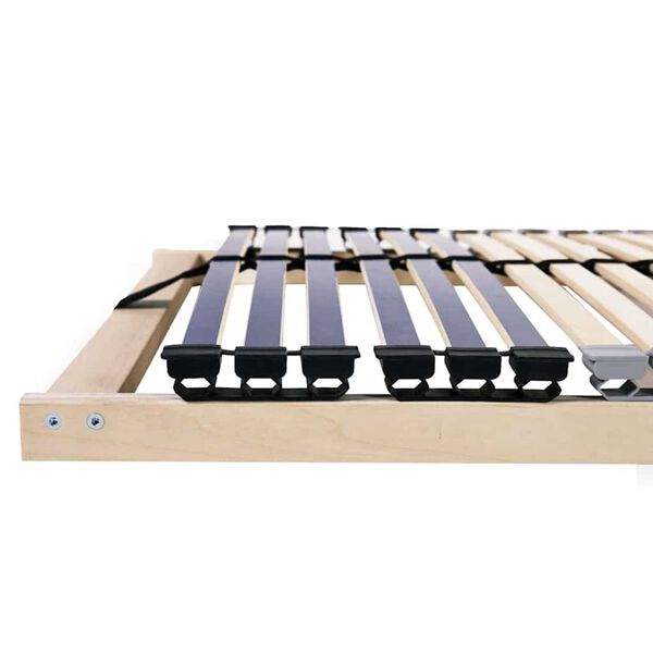 vidaXL Slatted Bed Base Brown 90 x 190 cm Solid Beech Wood
