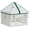vidaXL 4 Panel Dog Playpen with Roof 60 x 60 x 82 cm Plastic White