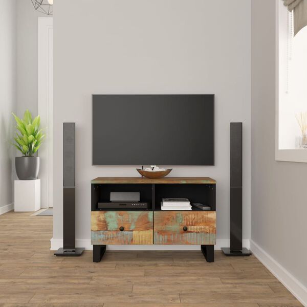 vidaXL TV Cabinet 70x33x46cm Solid Wood Reclaimed