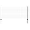 vidaXL Welded Wire Fence 10 x 1 m (W x H) PVC-Coated Steel Grey Mesh