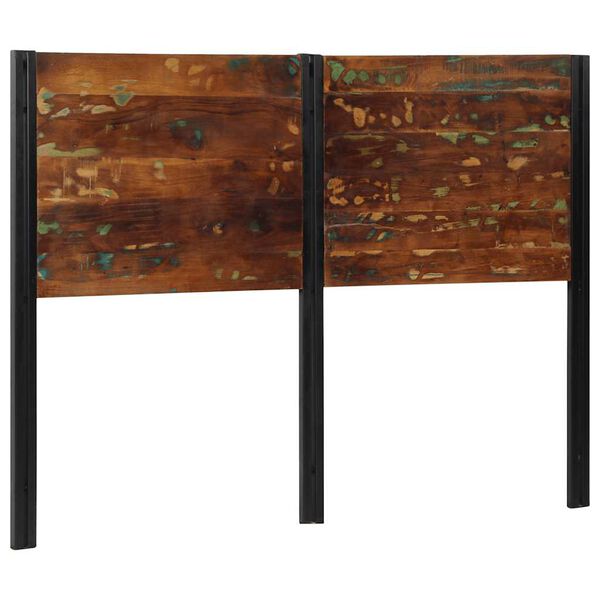 vidaXL Headboard 140 cm Solid Wood Reclaimed and Iron