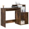 vidaXL Desk with Shelf Smoked Oak 120.5 x 44 x 88.5 cm Engineered Wood