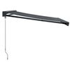 vidaXL Retractable Awning Anthracite 3.5x2.5 m Fabric and Aluminium