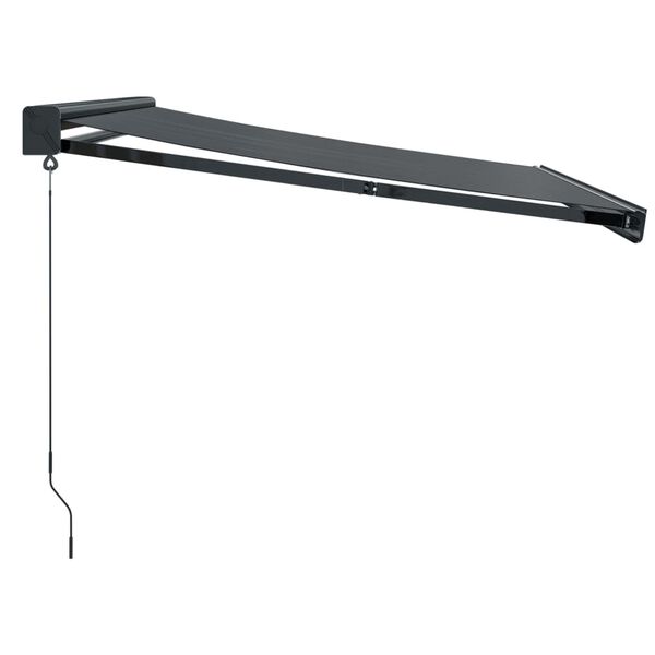 vidaXL Retractable Awning Anthracite 3.5x2.5 m Fabric and Aluminium