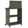 vidaXL Tool Trolley Olive green 65 x 35 x 111 cm Cold-rolded steel