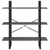 vidaXL 3-Tier Book Cabinet Grey 100x30x105 cm Solid Pine Wood