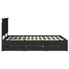 vidaXL Bed Frame with Drawer Black 140 x 190 cm Engineer Wood