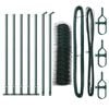 vidaXL Fence Post Green 10 x 0.8 m (36 mm mesh) Steel and PVC
