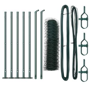 vidaXL Welded Wire Fence with Concrete Base 10 x 0.8 m (W x H)