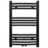 vidaXL Bathroom Heating Towel Rail Radiator Curve 500x764 mm Black