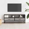 vidaXL TV Cabinet Grey Sonoma 100x34.5x40 cm Engineered Wood and Metal