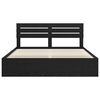 vidaXL Bed Frame with Headboard Black 200 x 200 cm Solid Pine Wood