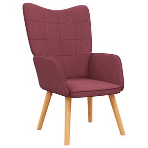 vidaXL Relaxing Chair Wine Red Fabric