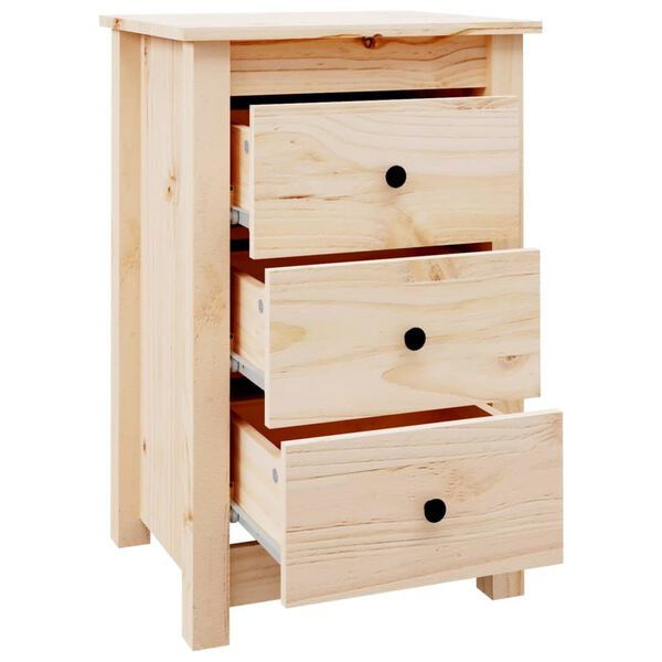 vidaXL Bedside Cabinet 40x35x61.5 cm Solid Wood Pine