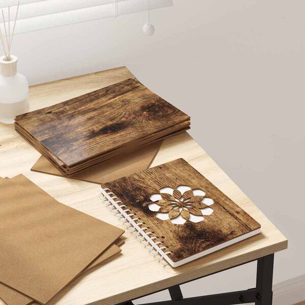 vidaXL Decor Panels 50 pcs Smoked Oak 21 x 30 x 0.27 cm