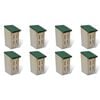 vidaXL Butterfly Houses 8 pcs Wood 14x15x22 cm