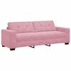 vidaXL Sofa 3 pcs Pink Velvet