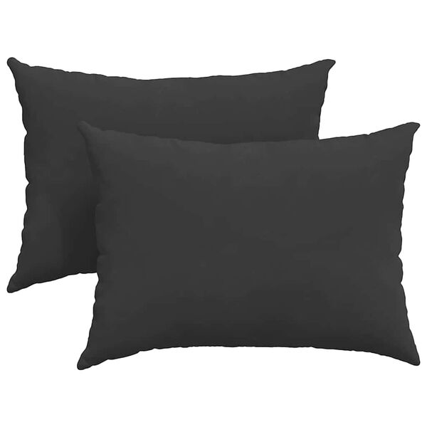 vidaXL Sofa Pillows 2 pcs Black 70 x 50 cm Fabric