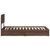 vidaXL Storage Bed with Drawer Brown Oak 100 x 200 cm Engineered Wood