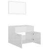 vidaXL 2 Piece Bathroom Furniture Set High Gloss White Engineered Wood