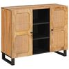 vidaXL Highboard with Storage Brown 90 x 33 x 75 cm Solid Mango Wood