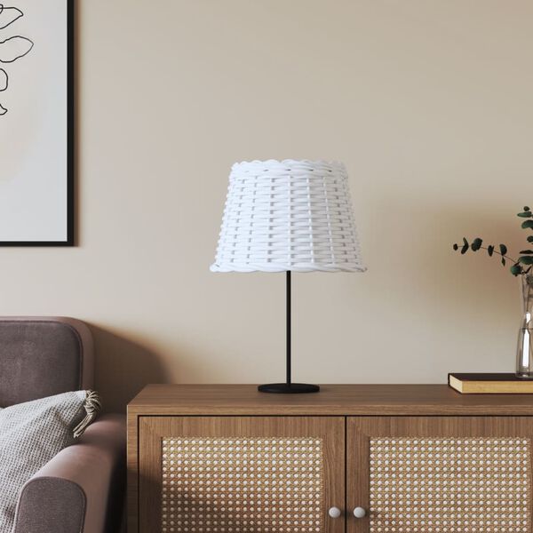 vidaXL Lamp Shade White &Oslash;30x20 cm Wicker