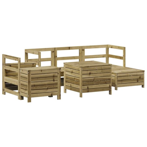 vidaXL 7 Piece Garden Sofa Set Impregnated Wood Pine