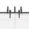 vidaXL Sliding Door Hardware Kit 213,5 cm Steel Black