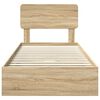 vidaXL Storage Bed with Drawer Sonoma Oak 100 x 200 cm Engineered Wood