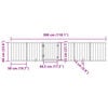 vidaXL Dog Gate with Door Foldable 6 Panels 300 cm Poplar Wood