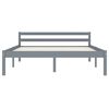 vidaXL Bed Frame without Mattress Grey Solid Pine Wood 140x200 cm (283199+2x321989)