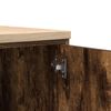 vidaXL Garage Storage Cabinet Smoked Oak 30x51x85 cm Solid Wood Pine