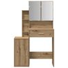 vidaXL Dressing Table Artisan oak 80 x 35 x 132 cm Engineered wood