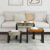 vidaXL Three Piece Nesting Tables Solid Reclaimed Wood