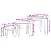 vidaXL Nesting Side Tables 3 pcs Natural Solid Mahogany Wood