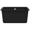 vidaXL Granite Kitchen Sink Single Basin Black