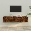 vidaXL 3 Piece TV Cabinet Set Smoked Oak Engineered Wood