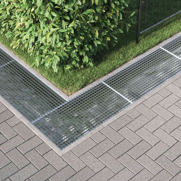 vidaXL Grating Silver 100 x 50 x 2 cm Hot-Dip Galvanised Steel