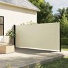 vidaXL Retractable Side Awning Cream 180x500 cm