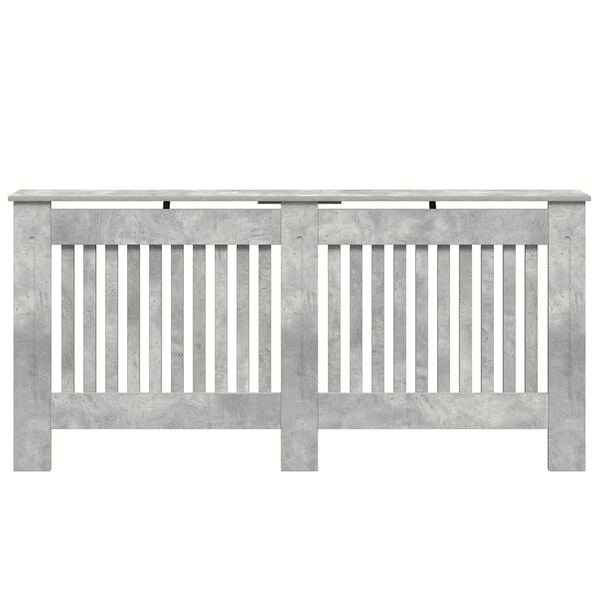 vidaXL Radiator Cover Concrete Grey 172 x 19 x 81.5 cm Engineered Wood