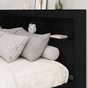 vidaXL Storage Headboard with Shelf Black Oak 140 cm Engineered Wood