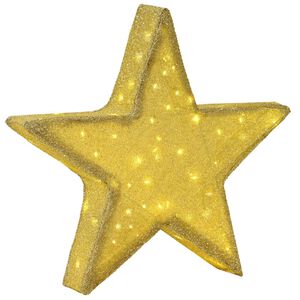 vidaXL 3D Christmas Star 50 LEDs Warm White 55 x 53.5 x 10 cm