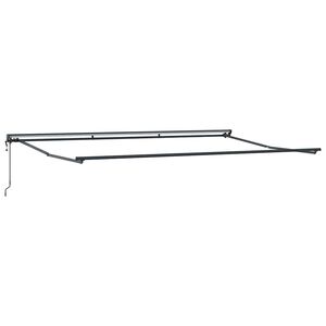 vidaXL Awning Frame Retractable Anthracite 5 x 3 m Powder-coated Steel