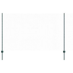 vidaXL Welded Wire Fence 25 x 1.4 m (W x H) PVC-Coated Steel Green