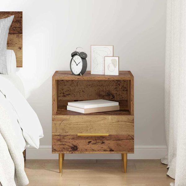 vidaXL Bedside Table Brown 40 x 35 x 47.5 cm Engineered Wood