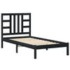 vidaXL Bed Frame without Mattress Black 90x190 cm Solid Wood
