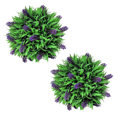Set of 2 Artificial Boxwood Ball with Lavender 28 cm